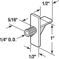 Prime-Line Dark Brown Plastic Shelf Support Peg 1/4 inch Ga. 1 in. L
