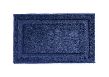 InterDesign 34 in. L x 34 in. W Blue Microfiber Polyester Bath Spa Rug