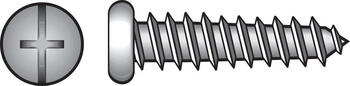 HILLMAN 8 x 1-1/2 in. L Phillips/Slotted Zinc-Plated Steel Sheet Metal Screws 100 per box Pan