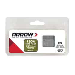 Arrow Fastener BN18 18 Ga. x 5/8 in. L Galvanized Steel Brad Nails 1000 pk 0.32 lb.