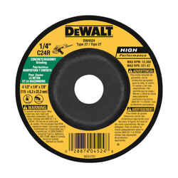 DeWalt High Performance 4-1/2 in. Dia. x 7/8 in. x 1/4 in. thick Aluminum Oxide Masonry Grindi