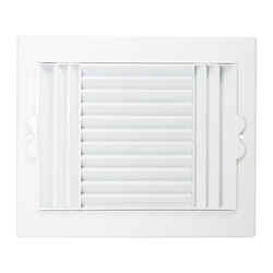 Deflect-O Jordan 10 in. H x 8 in. W 3-Way White Plastic Ceiling Register