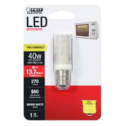 Feit Electric T8 E17 (Intermediate) LED Bulb Warm White 40 Watt Equivalence 1 pk