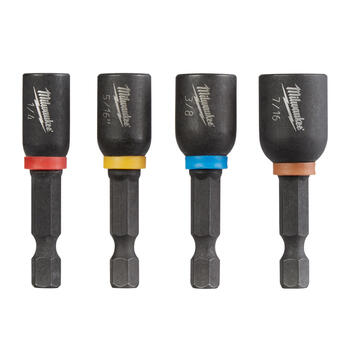 Milwaukee SHOCKWAVE IMPACT DUTY 1/4 - 5/16 - 3/8 - 7/16 inch drive in. x 1.875 in. L 1/4 in. Nut