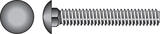HILLMAN 1/4 Dia. x 3 in. L Hot Dipped Galvanized Steel Carriage Bolt 100 pk