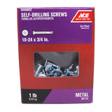 Ace 10 Sizes x 3/4 in. L Phillips Zinc-Plated Steel Self- Drilling Screws 1 lb. Wafer Head