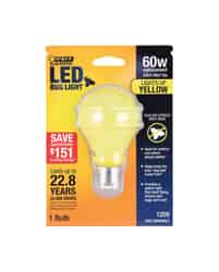 Feit Electric A19 E26 (Medium) LED Bulb Yellow 60 Watt Equivalence 1 pk