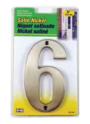 Hy-Ko 5 in. Nickel Silver 6 Nail-On Number