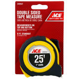 Ace 25 ft. L x 1 in. W Double Sided Tape Measure Yellow 1 pk