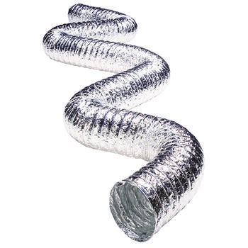 Deflect-O Jordan 6 in. Dia. x 25 ft. L Silver/White Vent Hose Aluminum