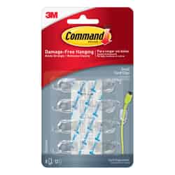 3M Command Small Cord Clip 3/4 in. L 8 pk Plastic
