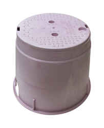 NDS 13 in. L x 13 in. W x 11.6 in. H Round Valve Box with Lid