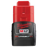 Milwaukee M12 REDLITHIUM CP 12 V 2 Ah Lithium-Ion Battery Pack 1 pc