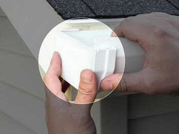 Genova Raingo 5.2 in. H X 2.5 in. W X 5 in. L White Vinyl Gutter End Cap