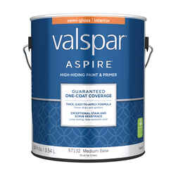 Valspar Aspire Semi-Gloss Tintable Medium Base Paint and Primer Interior 1 gal