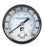 Campbell 2 in. 0 psi 100 psi Pressure Gauge