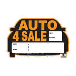 Hy-Ko English Auto for Sale 9 in. H x 14 in. W Polystyrene Sign