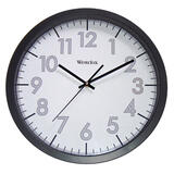 Westclox 14 in. L x 13-3/4 in. W Indoor Wall Clock Plastic Black/White Analog