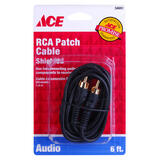 Ace 6 ft. L RCA Plug Cable RCA