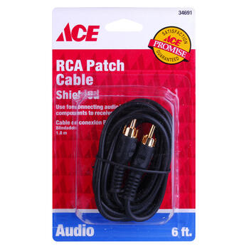 Ace 6 ft. L RCA Plug Cable RCA