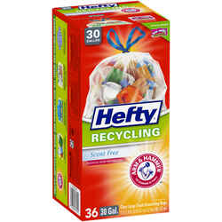 Hefty Arm & Hammer 30 gal. Trash Bags Drawstring 36 pk