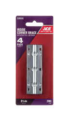 Ace 3-1/2 in. H x 2.238 in. W x 3-1/2 in. D Zinc Inside Corner Brace