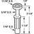 Prime-Line 3/4 in. D X 2-1/4 in. L Mill Plastic/Steel Guide Roller 2 pk