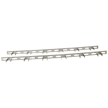 Crawford 8 ft. D Zinc-Plated Steel Hook Rack 1 pk Silver