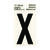 Hy-Ko 2 in. Black X Letter Vinyl Self-Adhesive Reflective