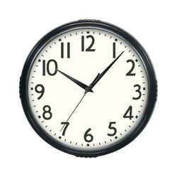 Westclox 9-3/4 in. L x 9 in. W Indoor Modern Wall Clock Glass/Plastic Analog Black