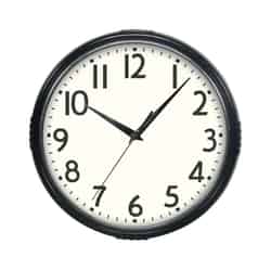 Westclox 9-3/4 in. L x 9 in. W Indoor Modern Wall Clock Glass/Plastic Analog Black
