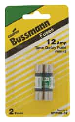 Bussmann 12 amps 250 volts Copper Dual Element Time Delay Fuse 2 pk