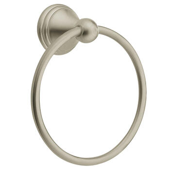 Moen Preston Brushed Nickel Towel Ring Die Cast Zinc