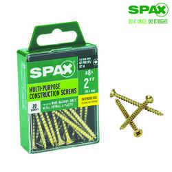 SPAX No. 8 x 2 in. L Phillips/Square Flat Yellow Zinc Steel Multi-Purpose Screw 20 each