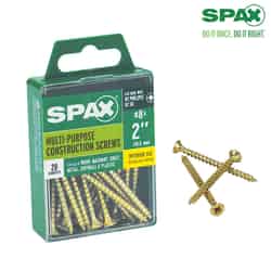 SPAX No. 8 x 2 in. L Phillips/Square Flat Yellow Zinc Steel Multi-Purpose Screw 20 each