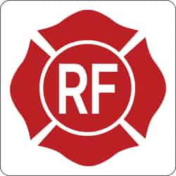 Hy-Ko English RF Symbol - Roof and Floor Truss 9 in. H x 9 in. W Aluminum Sign