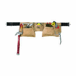 CLC Work Gear Heavy Duty 10 Leather/Suede Brown 1 pk Construction Apron