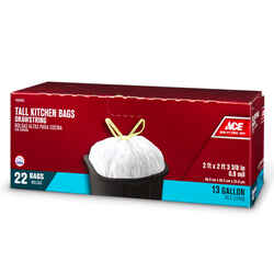Ace 13 gal. Tall Kitchen Bags Drawstring 22 pk