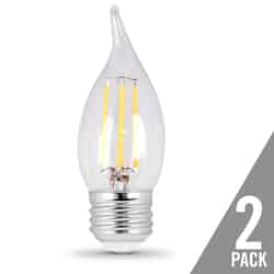 Feit Electric CA10 E26 (Medium) LED Bulb Soft White 40 Watt Equivalence 2 pk