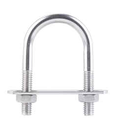 Hampton 3/8 in. x 1-3/8 in. W x 2-1/2 in. L Coarse Stainless Steel U-Bolt