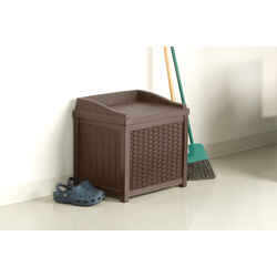 Suncast Resin 22-1/2 in. H x 22-1/2 in. W x 17.5 in. D Brown Storage Seat