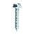 HILLMAN 10 x 1 in. L Slotted Hex Washer Zinc-Plated Sheet Metal Screws Steel 100 per box