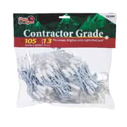 Holiday Bright Lights Incandescent Contractor Commercial Light Set Clear 13 ft. 105 lights