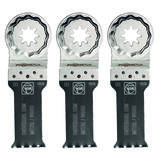 Fein StarlockPlus Multimaster 1-1/8 in. x 1-1/8 in. L Bi-Metal E-Cut Universal Saw Blade 3 pk