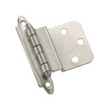 Amerock 2 in. W x 2-3/4 in. L Satin Nickel Steel Decorative Hinge 2