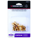 Monster Cable Twist-On RG59 Coaxial Connector 10 pk