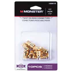Monster Cable Twist-On RG59 Coaxial Connector 10 pk