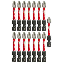 Milwaukee SHOCKWAVE Phillips #2 x 2 in. L Impact Power Bit 1/4 in. Steel Quick-Change Hex Sha