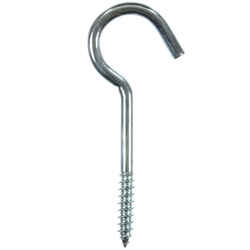 Ace Small Zinc-Plated Steel Silver Ceiling Hook 80 lb. 2 pk 3.3125 in. L