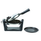 West Bend Rotary Waffle Maker 1,080 watts Small Brushed Stainless Steel